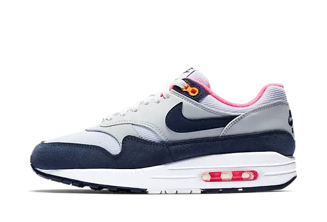 Nike Air Max 1 Pure Platinum Midnight Navy Racer Pink (W)