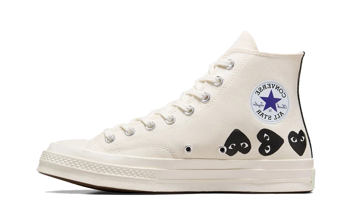 Converse Chuck 70 Hi Comme des Garçons PLAY 'White Multi Heart' productfoto