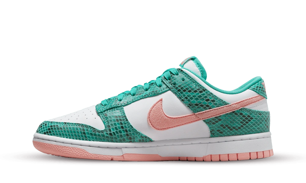 Nike Dunk Low Snakeskin Washed Teal Bleached Coral product photo