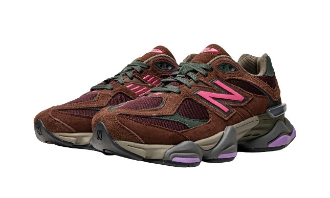 New Balance 9060 Rich Oak Burgundy - Image 2