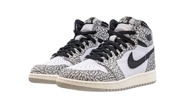 Jordan 1 Retro High OG White Cement (GS) - Image 1