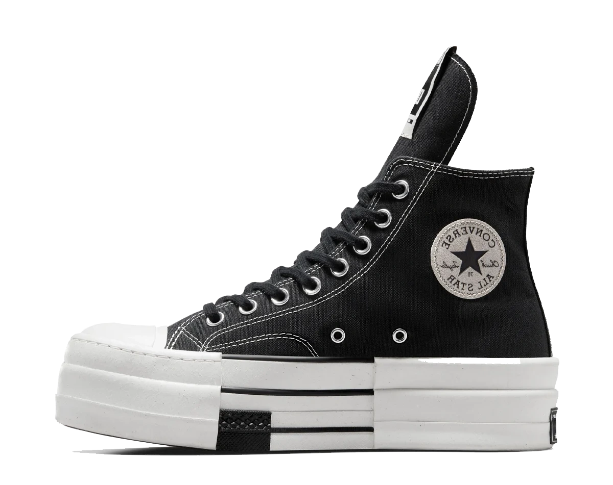 Converse DRKSHDW Chuck Taylor All-Star DBL DRKSTAR Hi Rick Owens DRKSTAR Black productfoto