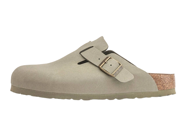 Birkenstock Boston Vegan Birkibuc Khaki Produktfoto
