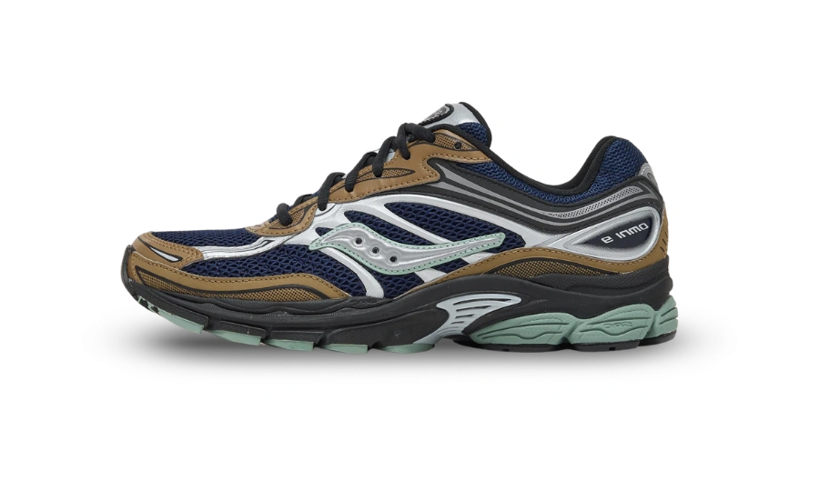 Saucony ProGrid Omni 9 Tomorrow, Meet Yesterday Pack Brown Navy Produktfoto