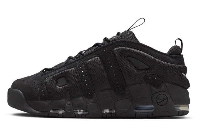 Nike Air More Uptempo Low Triple Black Produktfoto