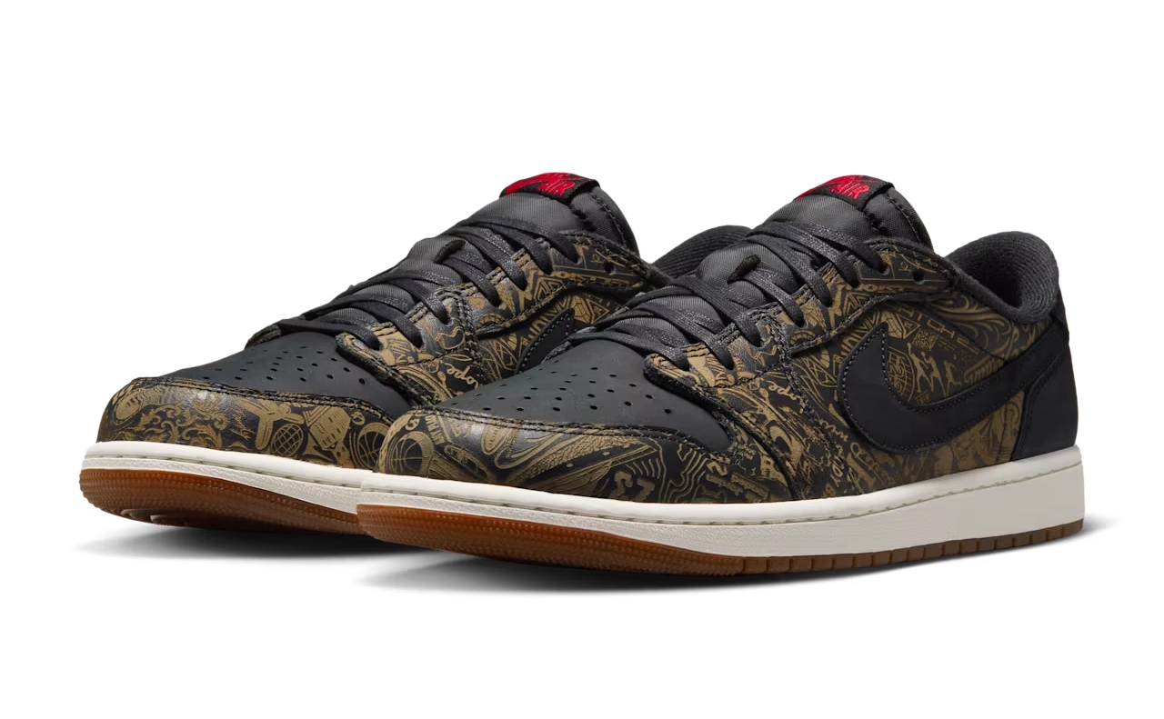 Jordan 1 Retro Low OG Laser Black University Red - Image 2