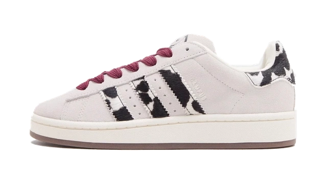 Photo du produit adidas Campus 00s 'Off White & Burgundy Cow Print' (W)