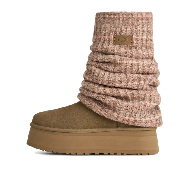 UGG Classic Mini Dipper Legwarmer Boot Light Bronze (W) productfoto