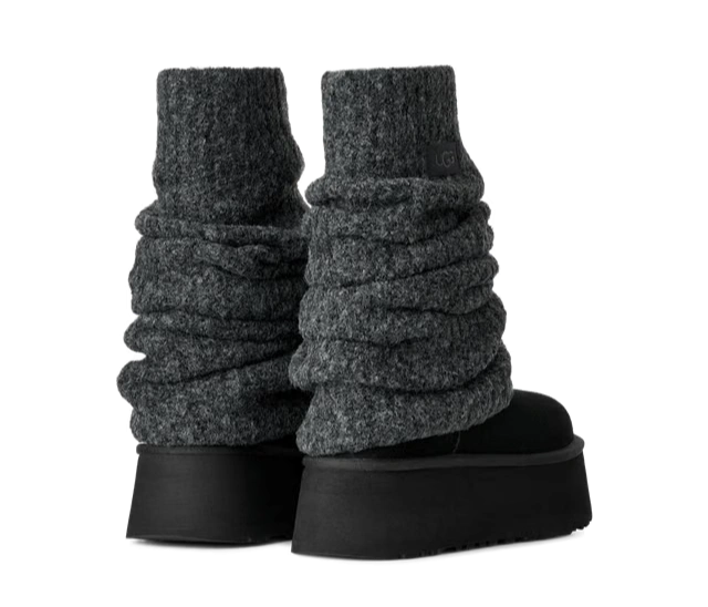 UGG Classic Mini Dipper Legwarmer Boot Black (W) - Image 1
