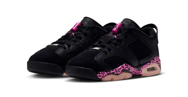 Jordan 6 Retro Low Black Fierce Pink (GS) - Image 1