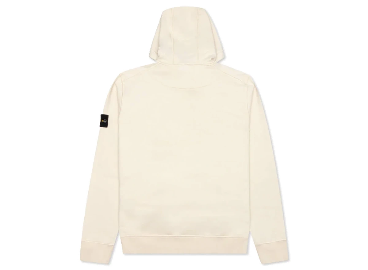 Stone Island Hooded Sweatshirt 64151 Ivory - Image 1