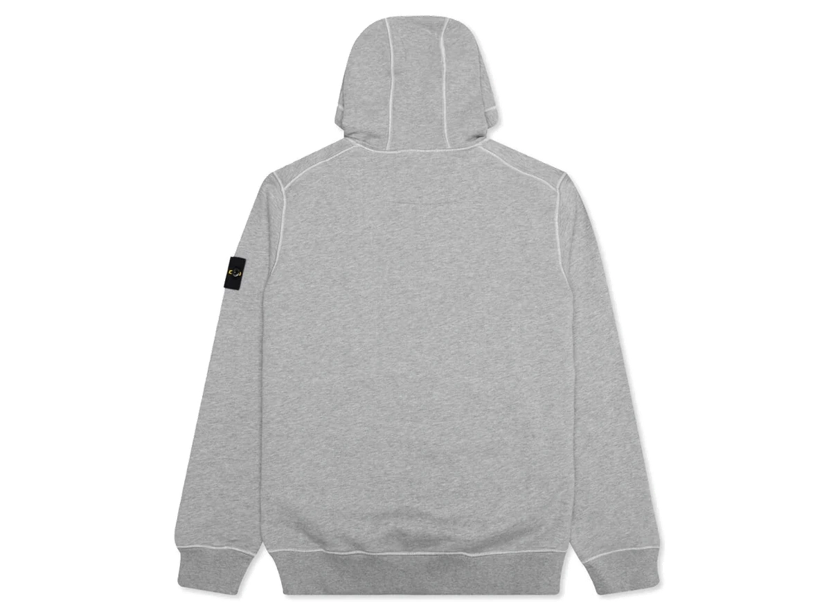Stone Island Hooded Sweatshirt 64151 Melange Grey - Image 1