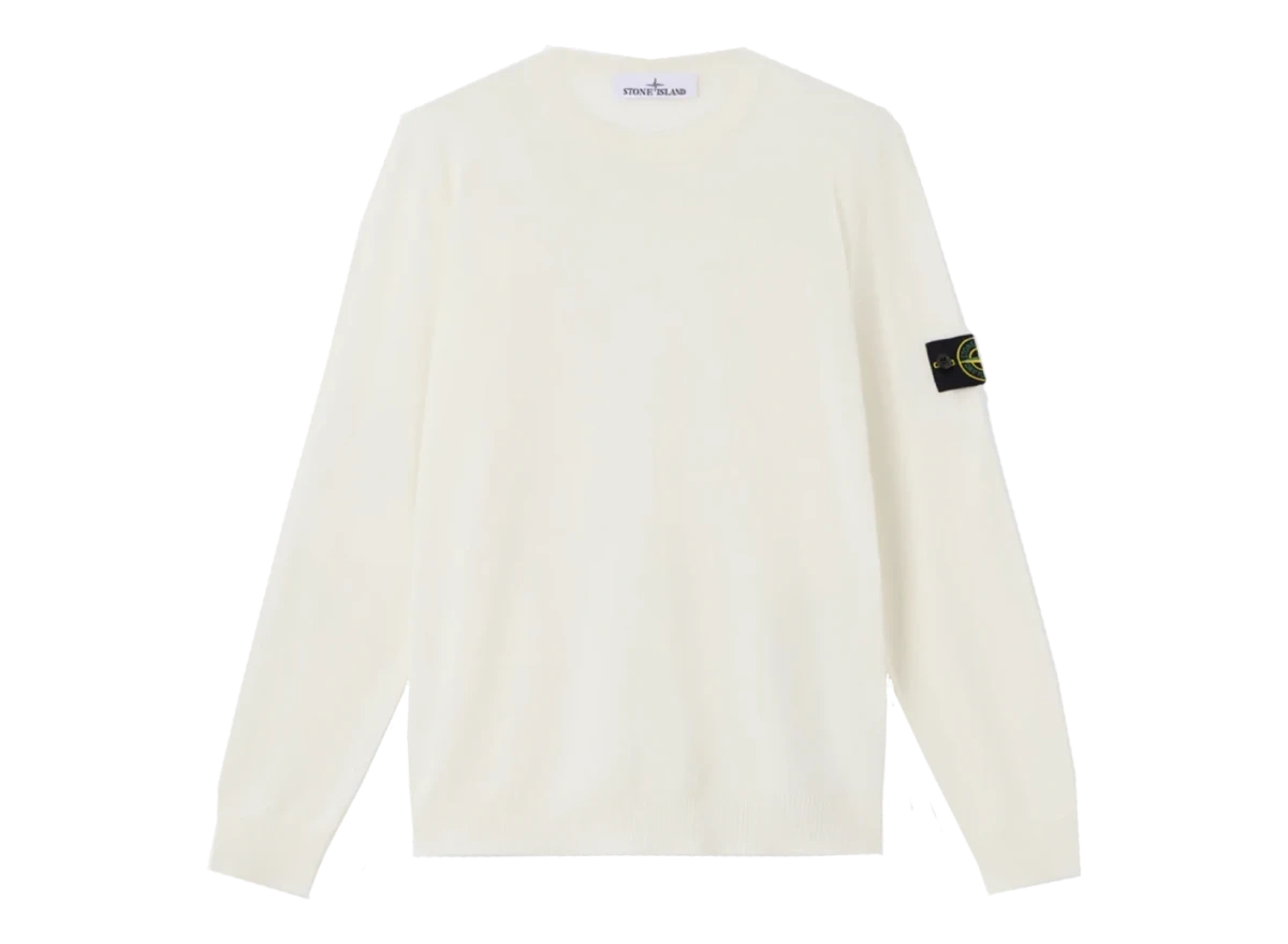 Stone Island Knitted Crewneck Ivory Produktfoto