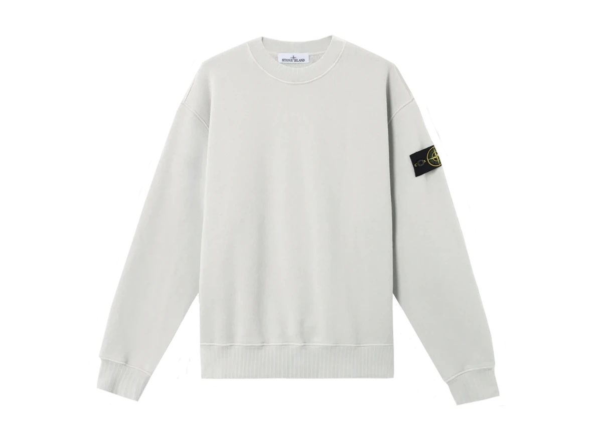 Stone Island Oversized-Fit Crewneck Sweatshirt Pearl Grey Produktfoto