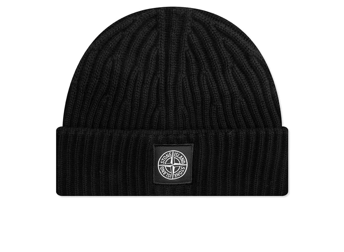 Foto del prodotto Stone Island Full Rib Wool Beanie Black