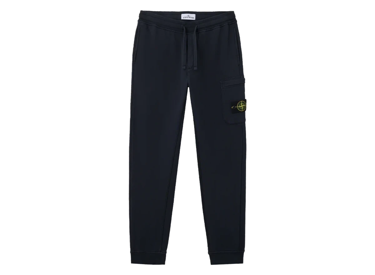 Stone Island Fleece Sweatpants Navy Blue Produktfoto