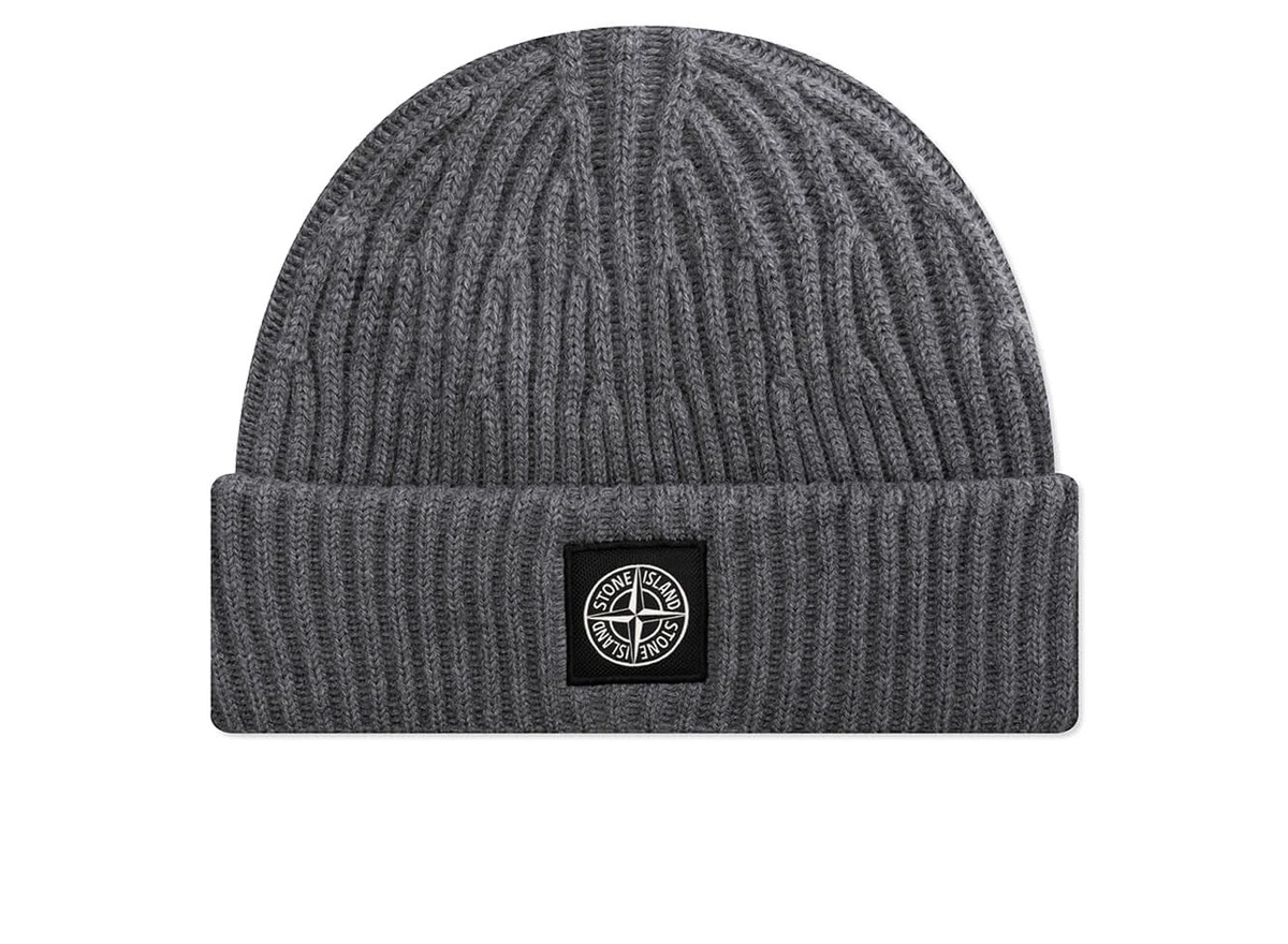 Foto del prodotto Stone Island Full Rib Wool Beanie Grey