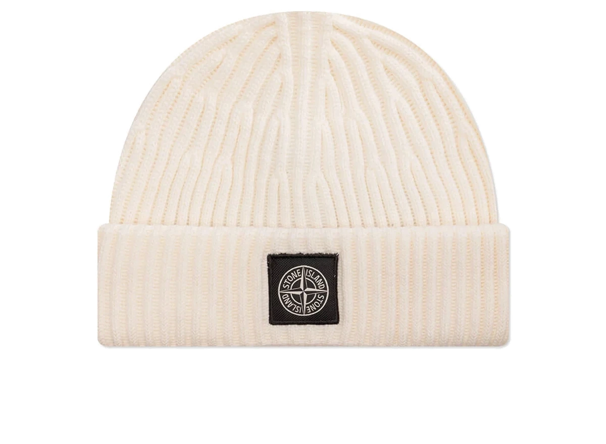 Foto del prodotto Stone Island Full Rib Wool Beanie Natural White
