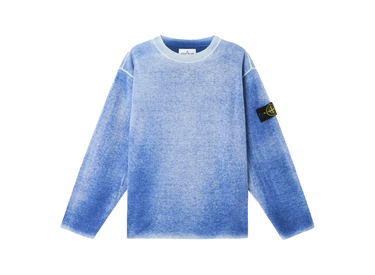 Foto del prodotto Stone Island Oversized Raw Hand Crewneck Blue