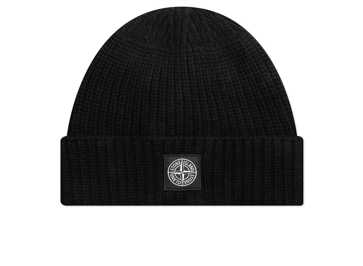 Foto del prodotto Stone Island Ribbed Geelong Wool Beanie Black