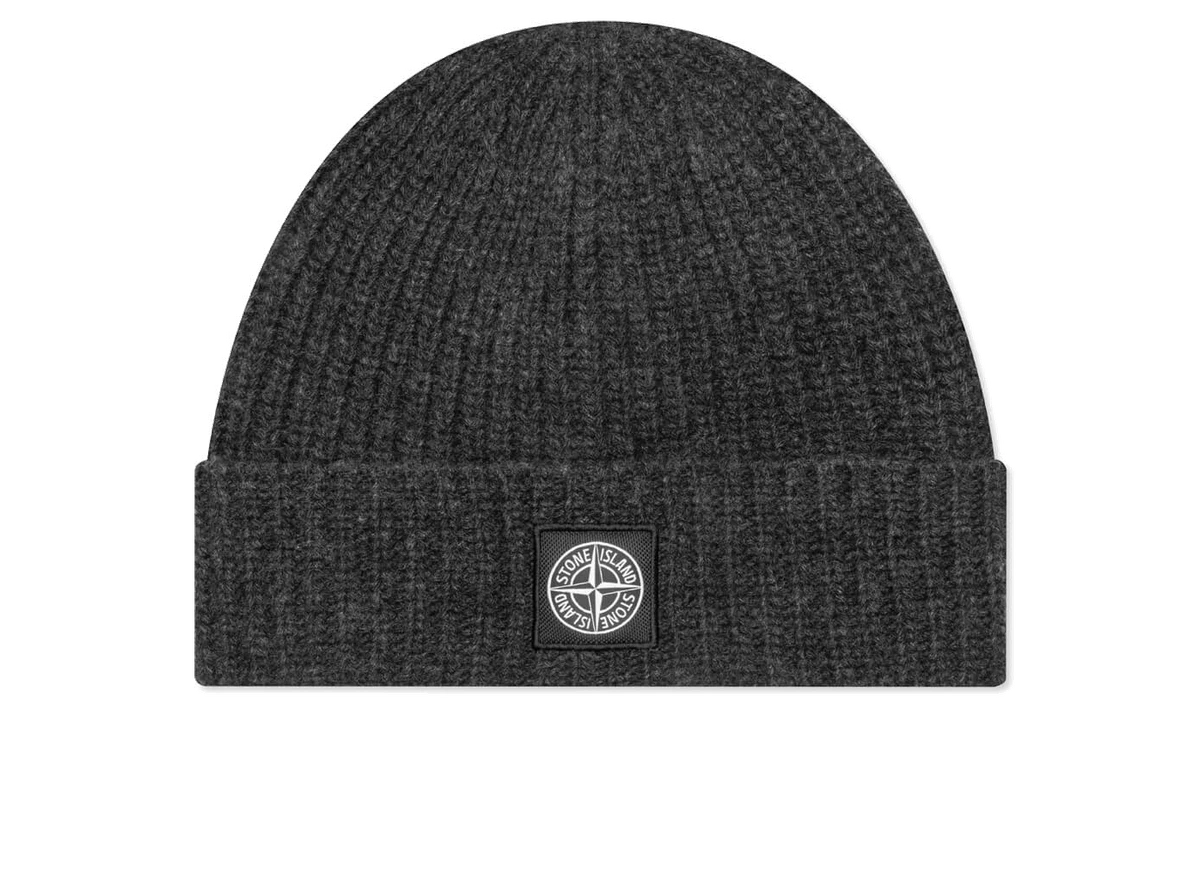 Foto del prodotto Stone Island Ribbed Geelong Wool Beanie Charcoal