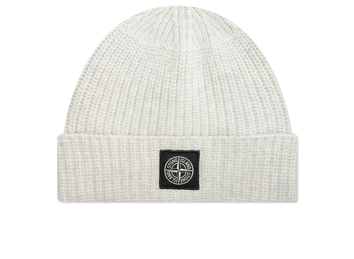 Foto del prodotto Stone Island Ribbed Geelong Wool Beanie Melange Grey