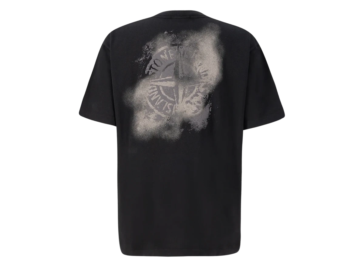 Stone Island Faded Logo T-Shirt Black - Image 1