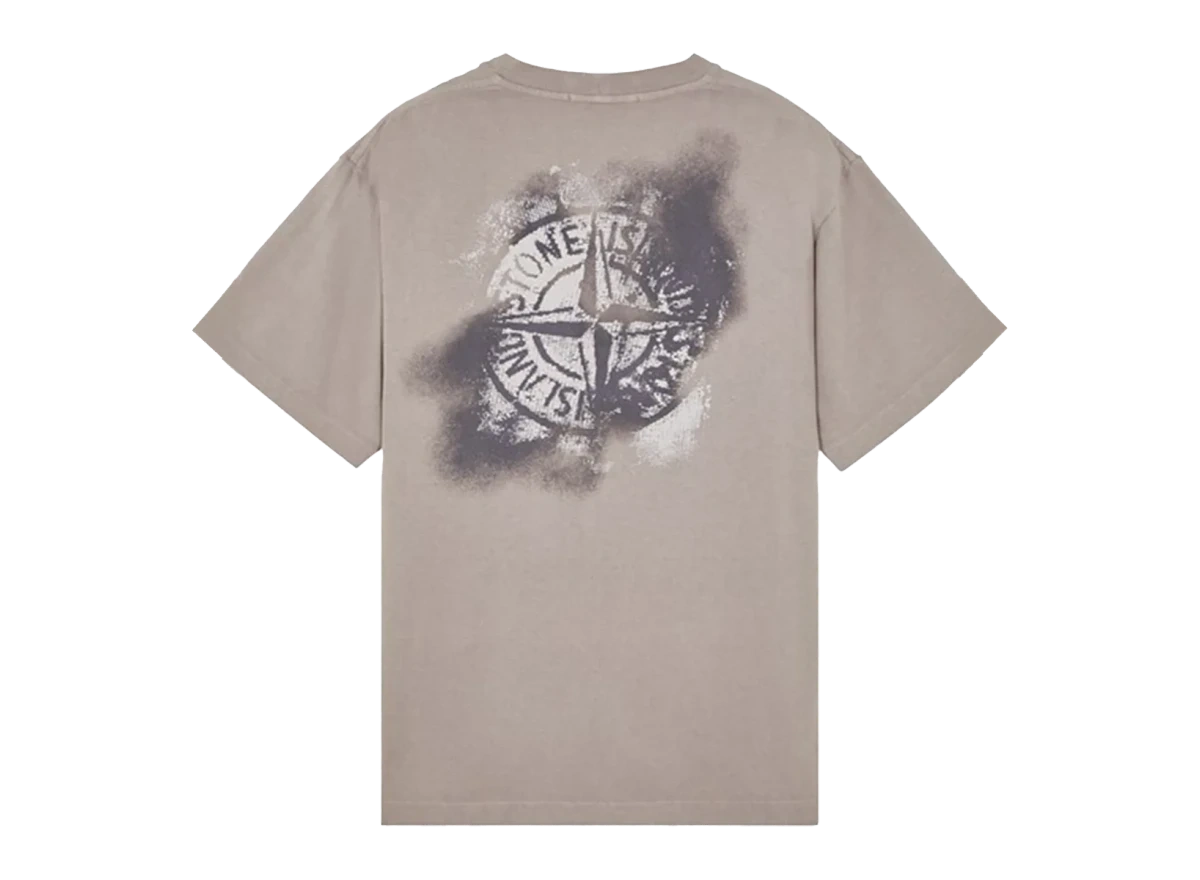 Stone Island Faded Logo T-Shirt Dove Grey - Image 1