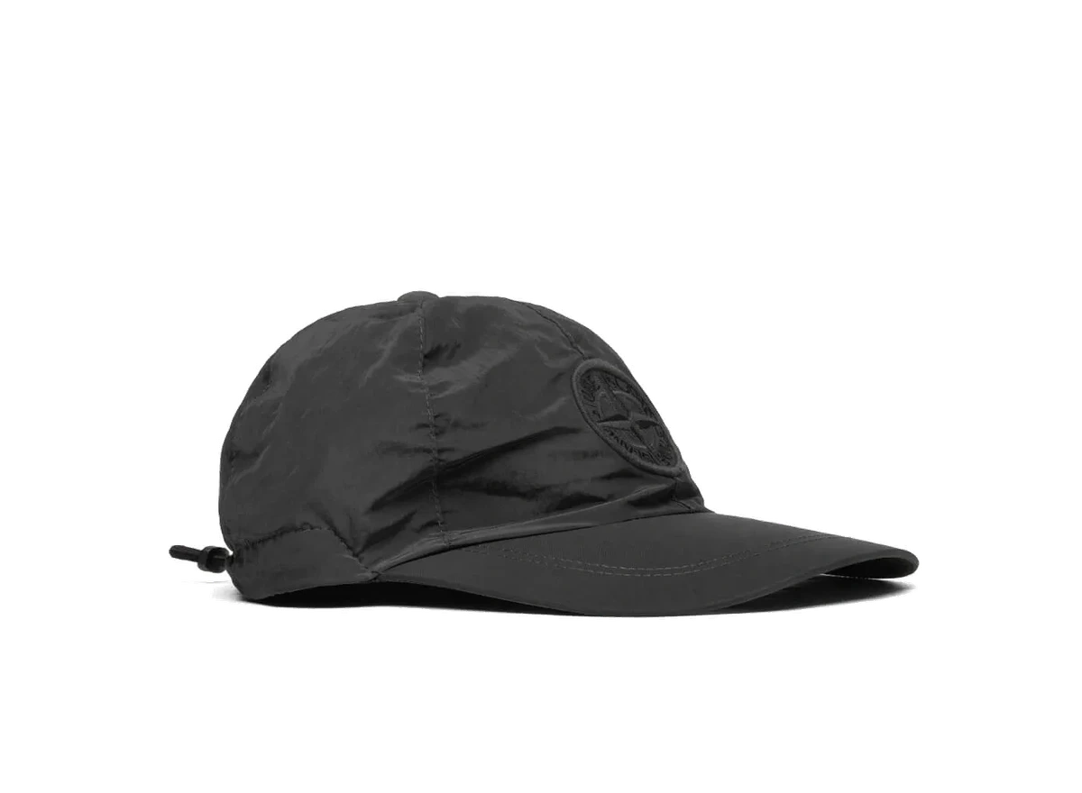 Stone Island 6 Panel Cap 99576 Black - Image 1