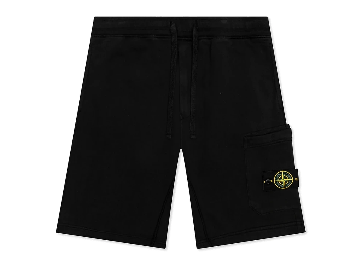 Stone Island Fleece Shorts 64620 Black product photo