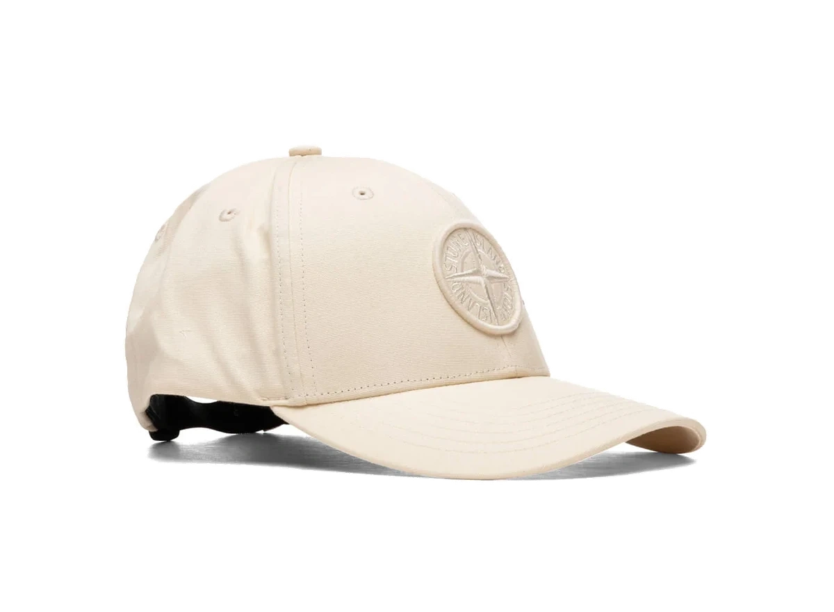 Stone Island 6 Panel Cap 99661 Ivory - Image 1