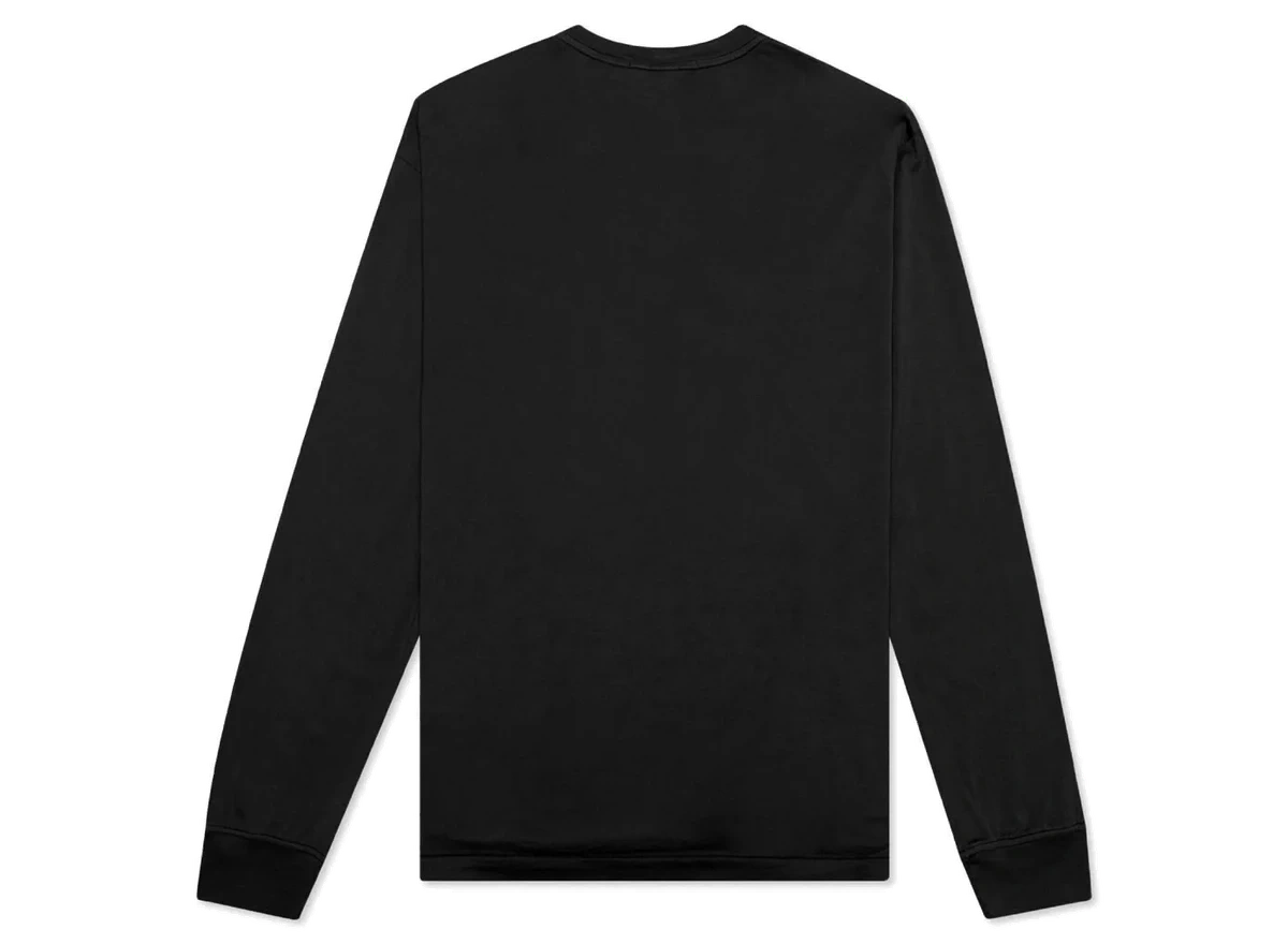 Stone Island Patch Logo Longsleeve T-Shirt Black - Image 1