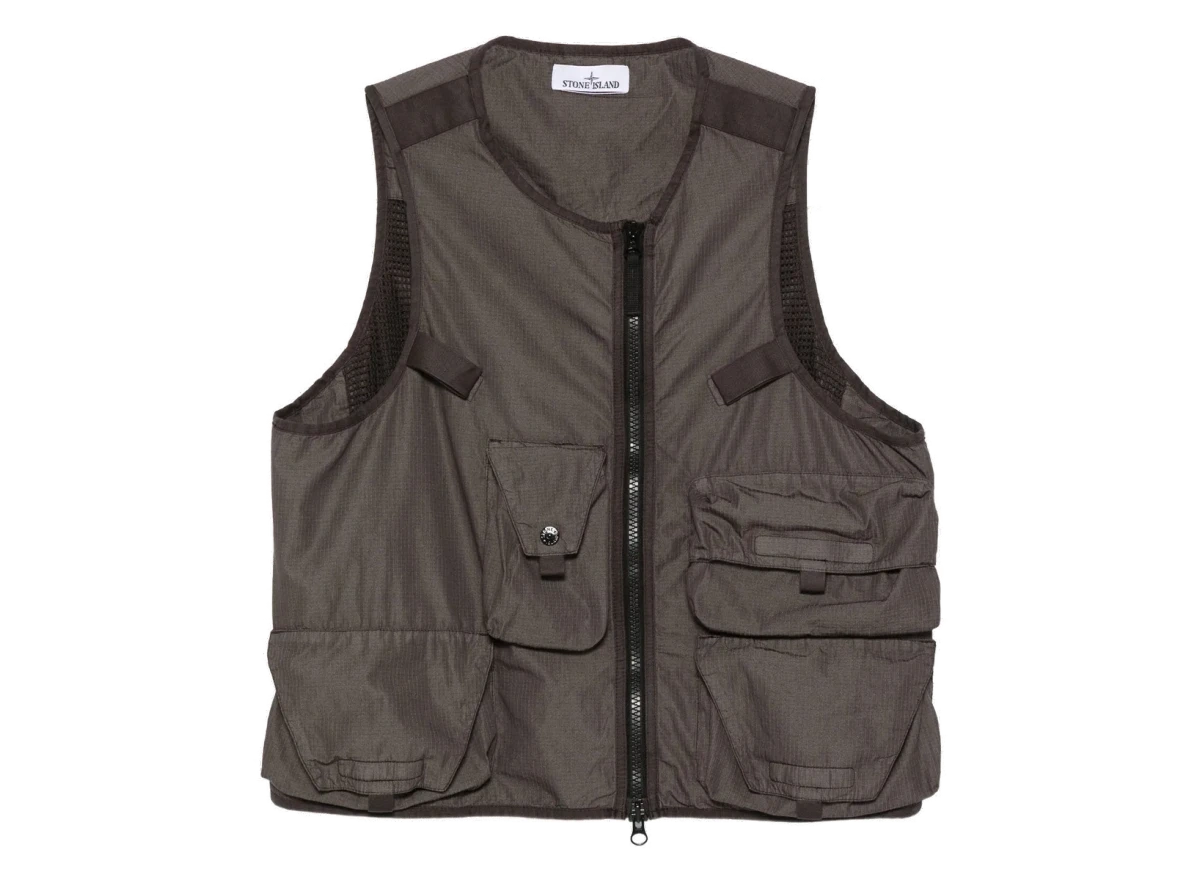 Foto del prodotto Stone Island Pocket Zip Ripstop Vest Charcoal