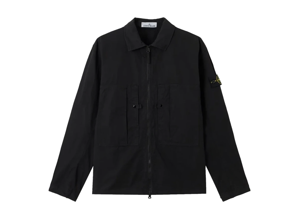 Foto del prodotto Stone Island Mercerized Organic Cotton Ripstop Overshirt Black