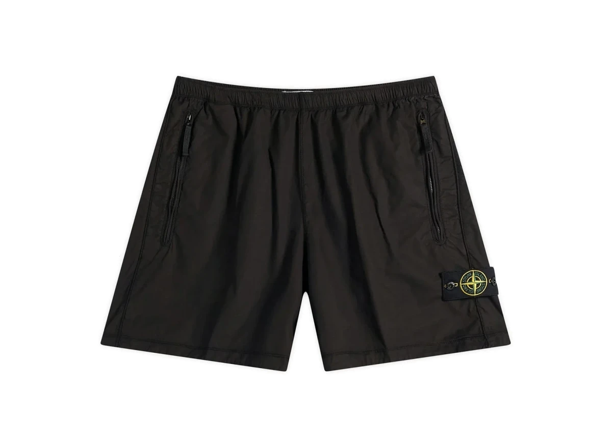 Stone Island Loose Fit Wide Leg Shorts Black product photo