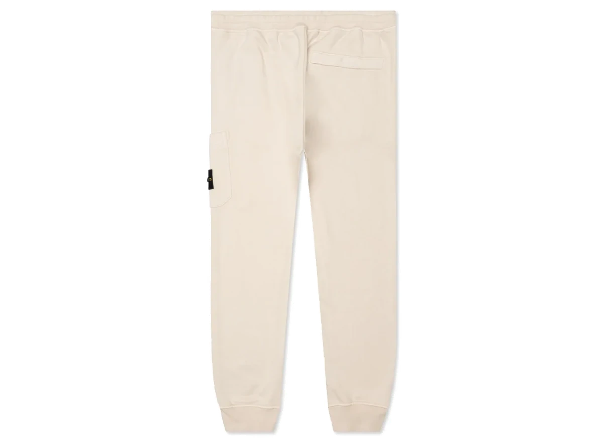 Stone Island Fleece Cargo Sweatpants 64551 Ivory - Image 1