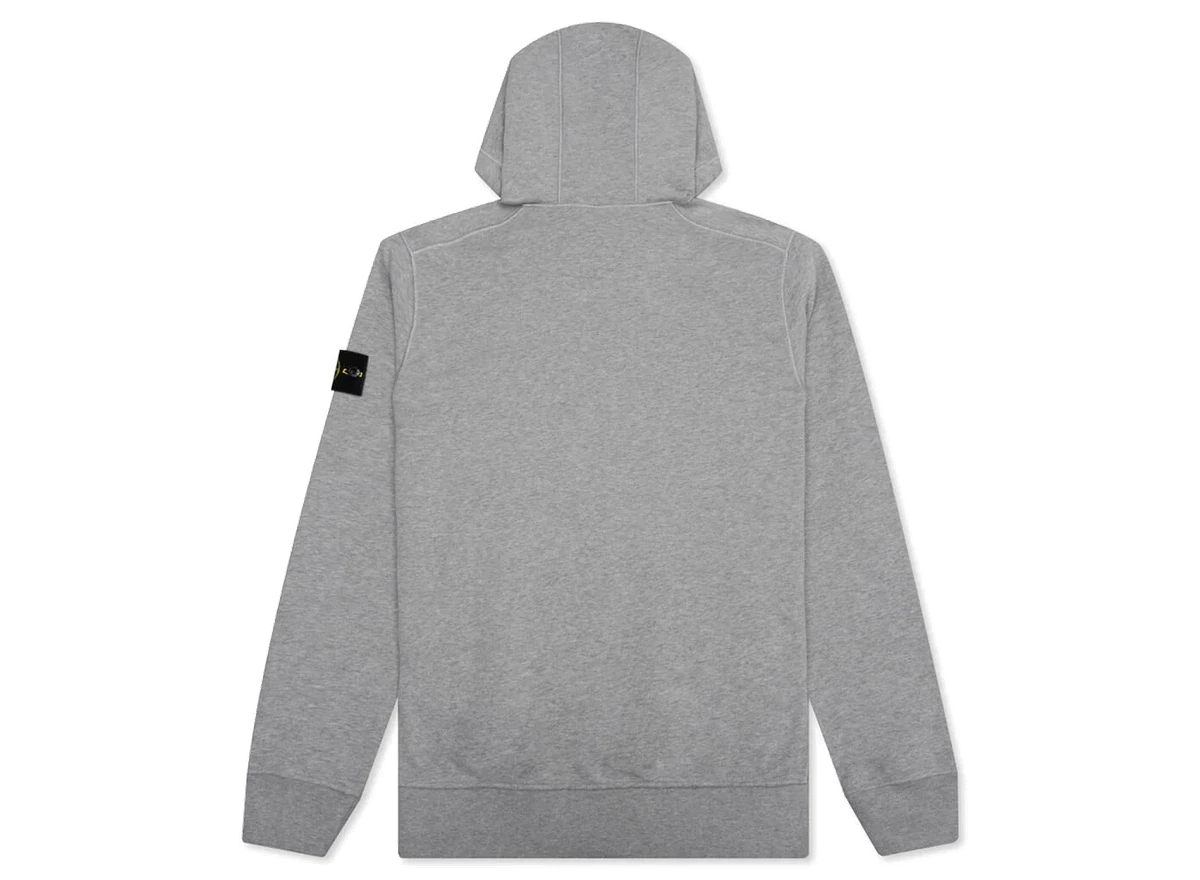 Stone Island Hooded Sweatshirt Melange Grey - Image 1