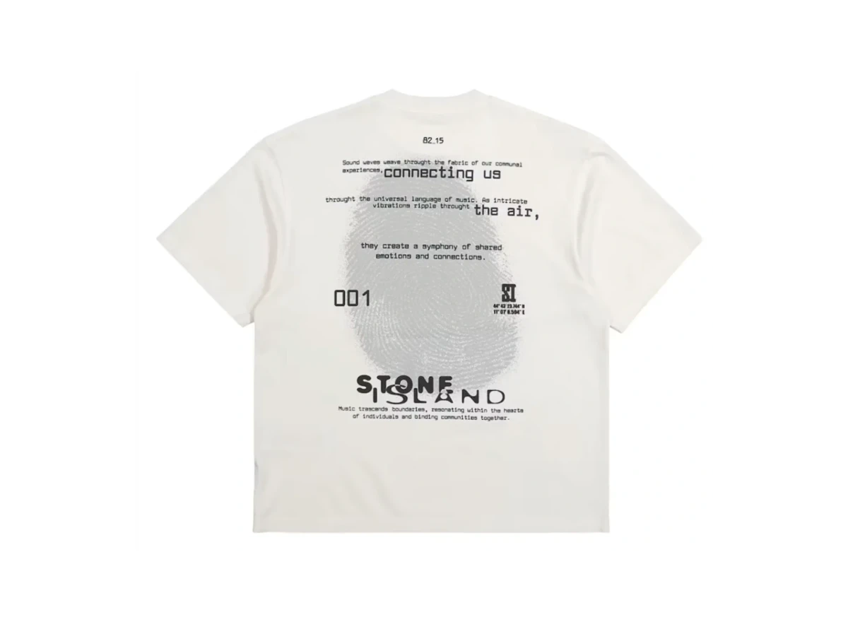 Stone Island Combed Organic Cotton Jersey White - Image 1
