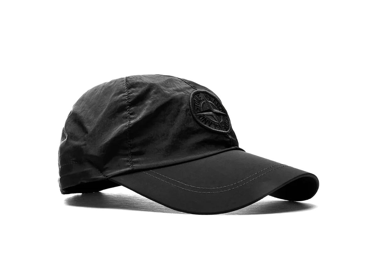Stone Island 6 Panel Cap 99576 Black - Image 1