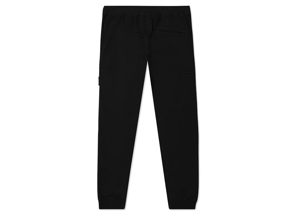 Stone Island Ghost Fleece Cargo Pants Black - Image 1