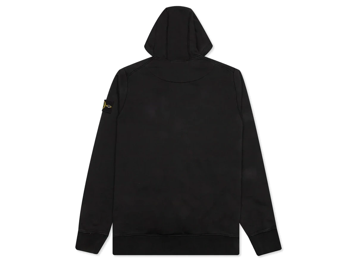 Stone Island Full Zip Hooded Sweatshirt 64251 Black - Image 1