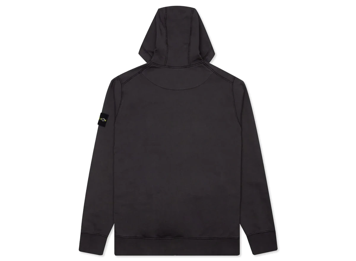 Stone Island Full Zip Hooded Sweatshirt 64251 Charcoal - Image 1
