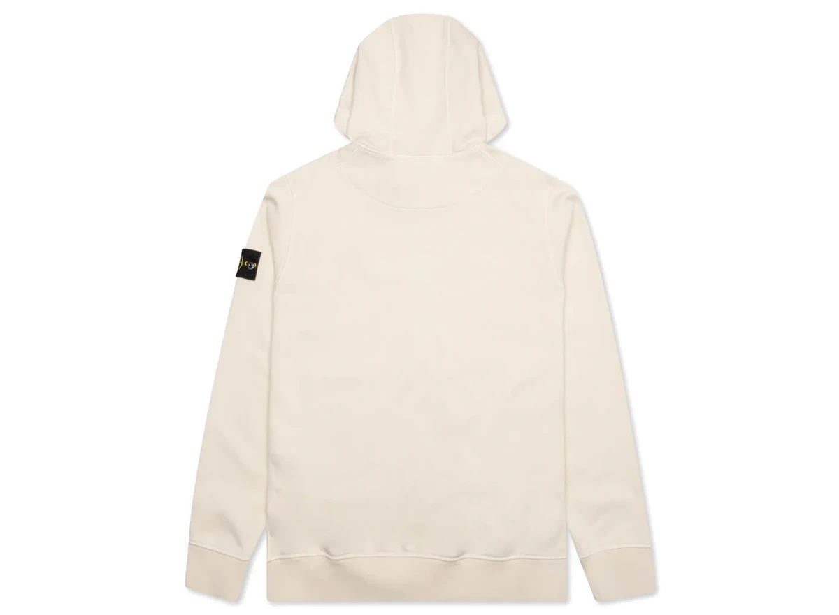 Stone Island Full Zip Hooded Sweatshirt 64251 Ivory - Image 1