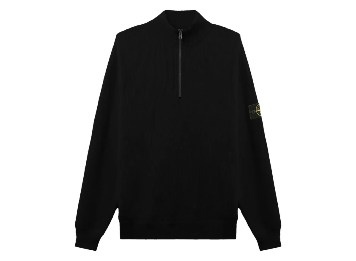 Foto del prodotto Stone Island Half-Zip Knit Sweater Black