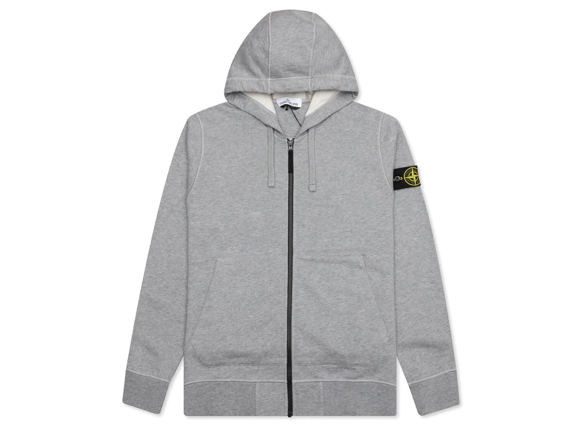 Foto del prodotto Stone Island Full Zip Hooded Sweatshirt 64251 Melange Grey