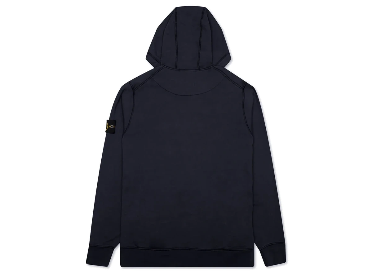 Stone Island Full Zip Hooded Sweatshirt 64251 Navy Blue - Image 1