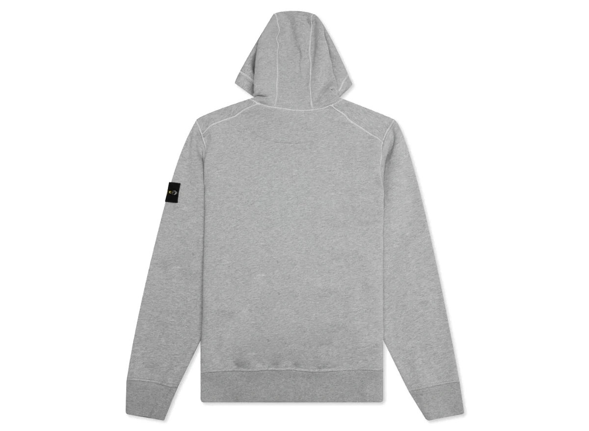 Stone Island Hooded Sweatshirt 64151 Melange Grey - Image 1