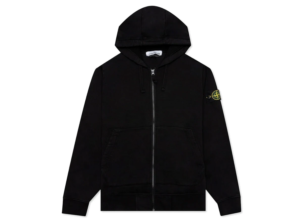 Foto del prodotto Stone Island Full Zip Hooded Sweatshirt 64251 Black