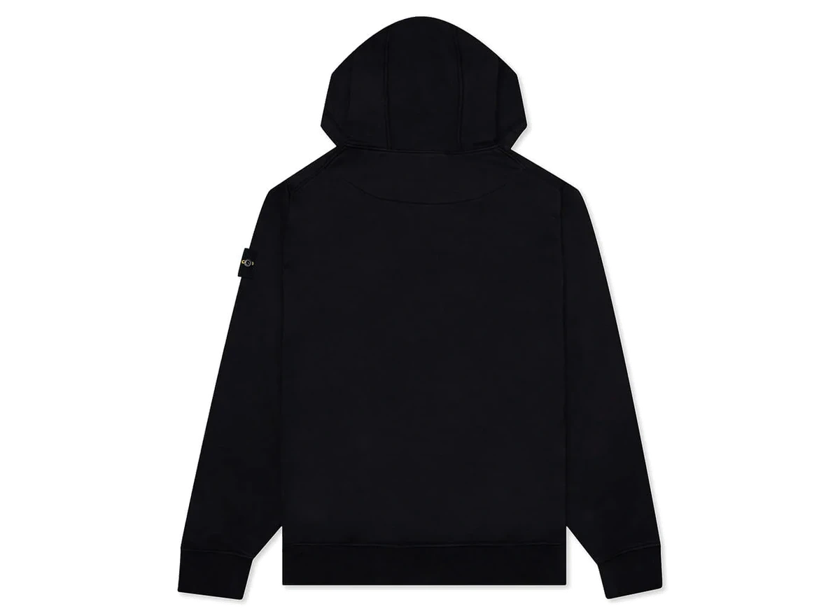 Stone Island Full Zip Hooded Sweatshirt 64251 Black - Image 1