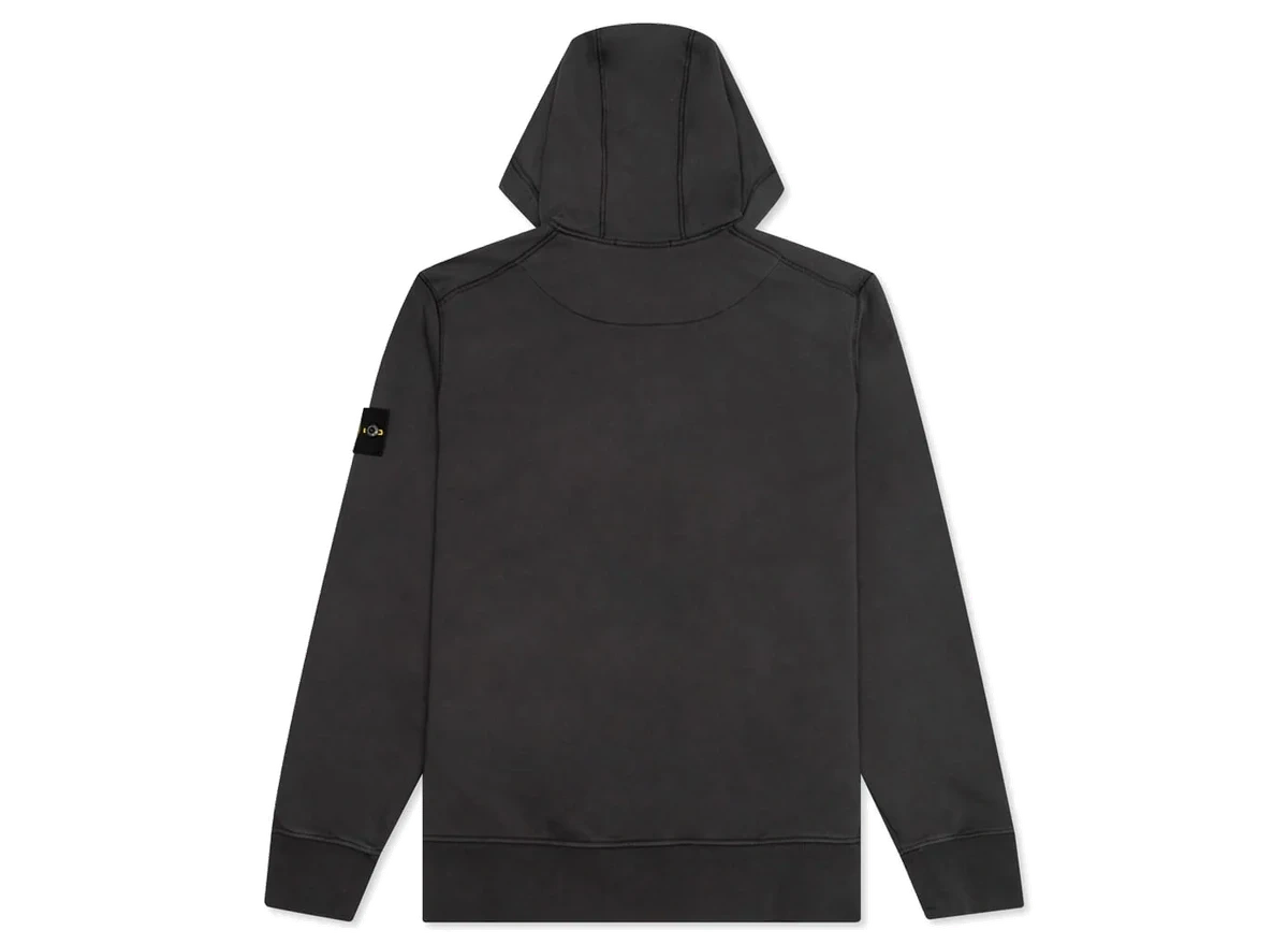 Stone Island Full Zip Hooded Sweatshirt 64251 Charcoal - Image 1